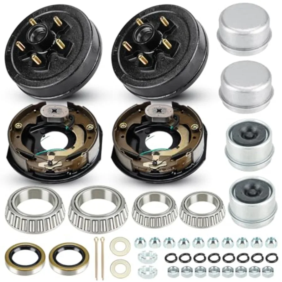 

Комплект электрического тормоза оси прицепа, пара из 5 отверстий на 5 болтов, круговой тормозной барабан с 10 тормозами с ручной регулировкой для 3500 фунтов A