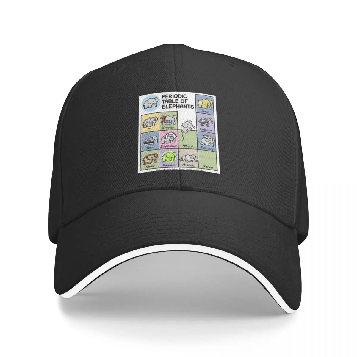 Periodic Table of Elephants Baseball Cap Beach Bag Designer Hat beach hat Men Golf Wear Women's