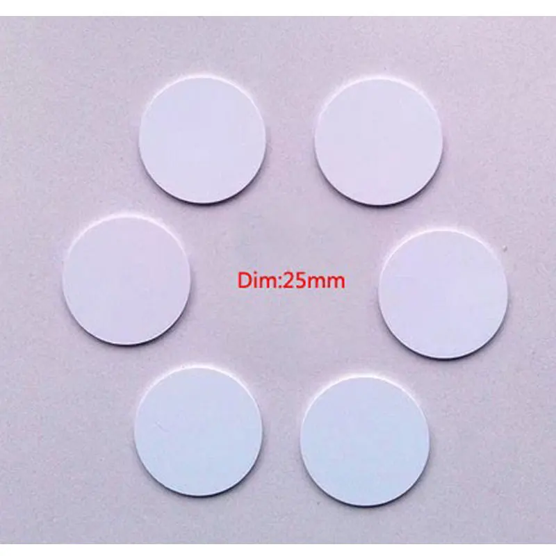 

100pcs Waterproof IC Tag IC Round Card 13.56M,1k Memory Diameter 25 mm