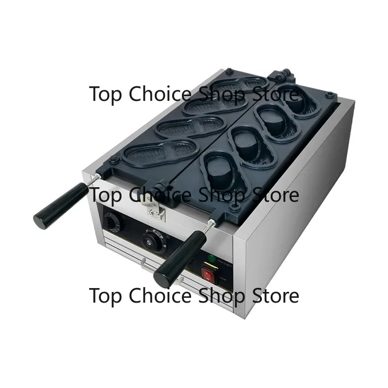 Electric Temperature Knob Control Crocs Shaped Waffle Maker Commercial Nonstick Waffle Machine Electric Steel Machine for Snacks