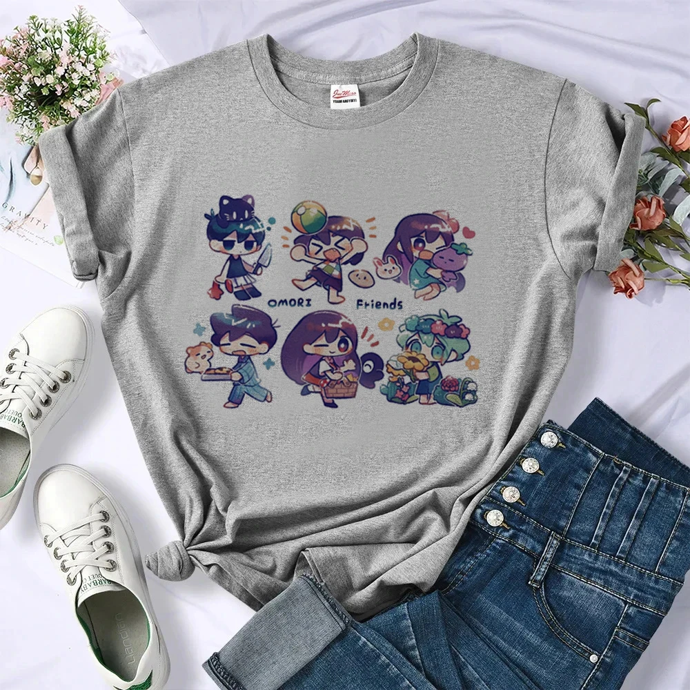Omori shirt femme vintage japan graphic Retro 80s top tees streetwear japan gothic