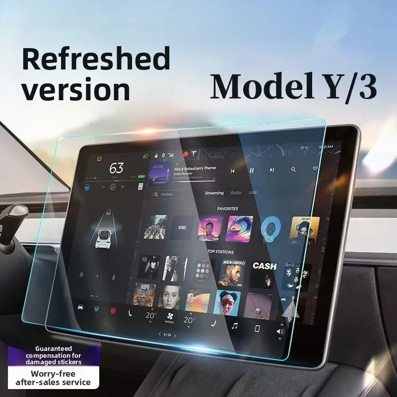 

Suitable for Tesla Model Y Juniper Model 3 Highland Central Control Tempered Film Rear Screen Explosion-proof Protective Film