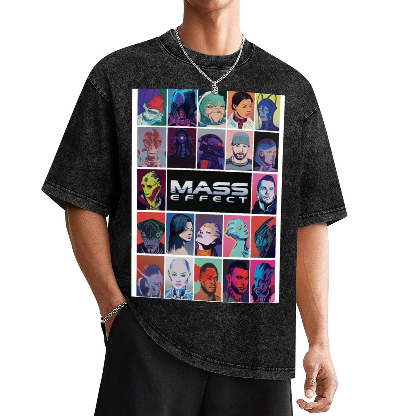 

Mass Effect squad pop art inspired illustration T-Shirt sublime oversize t-shirts man anime figures workout shirts for men