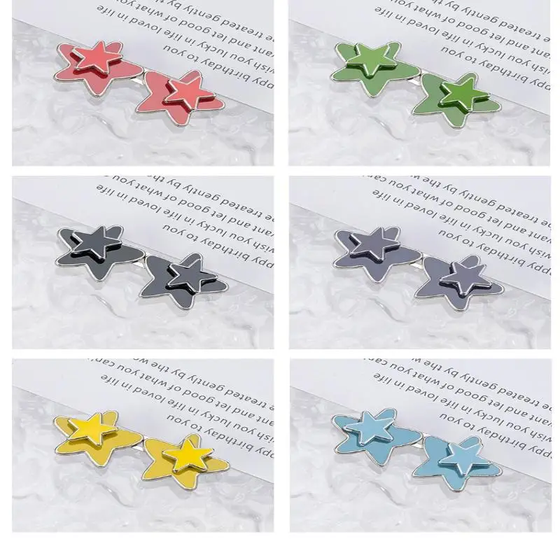 1 Pair Women Adjustable Metal Star Belt Seamless Invisible Waistband Buckle Jean Waist Tightening Tool No Sewing Required
