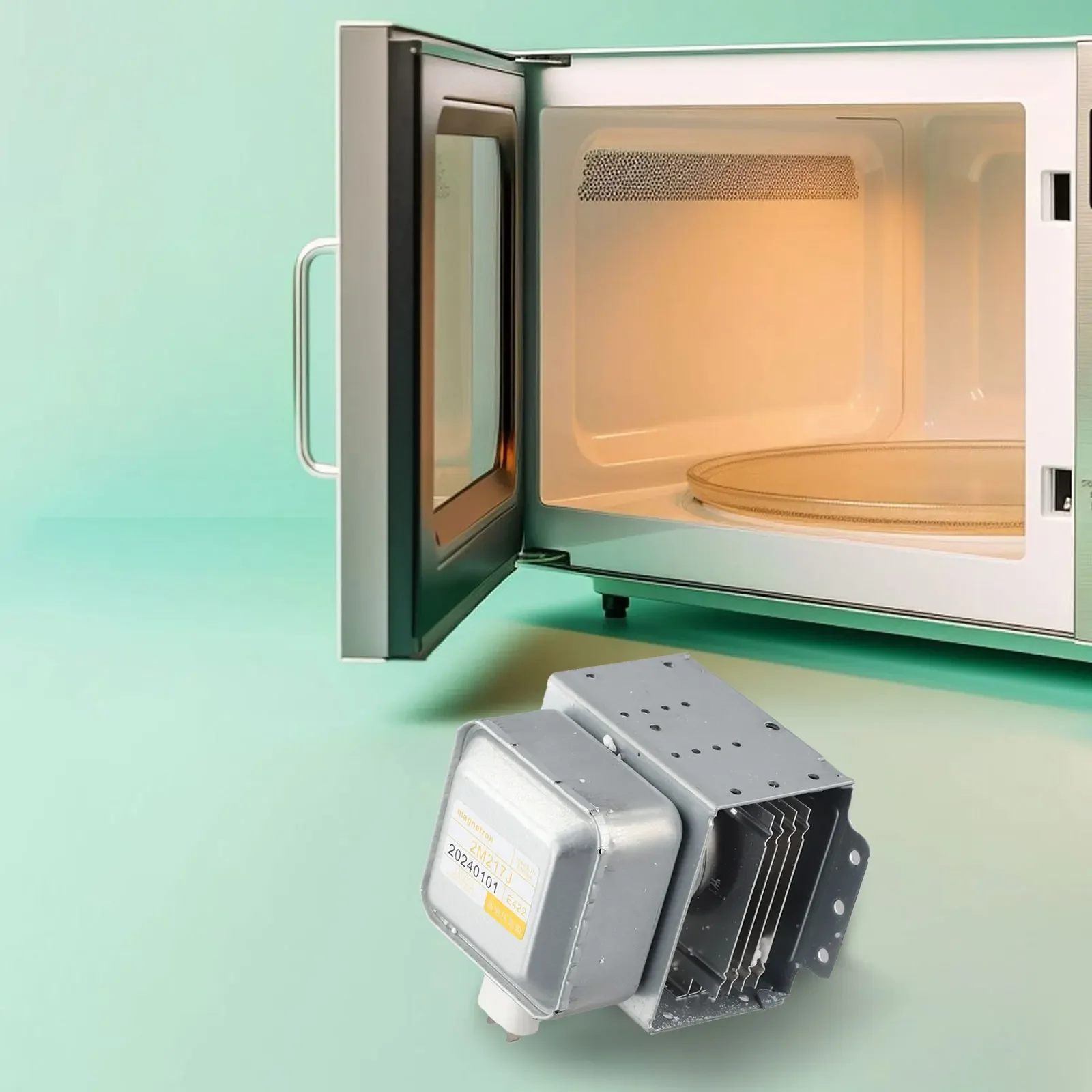 Para magnetrón de microondas de 500-700W, accesorios para horno microondas 2M217J, como se muestra en la imagen, pieza de microondas de fácil instalación