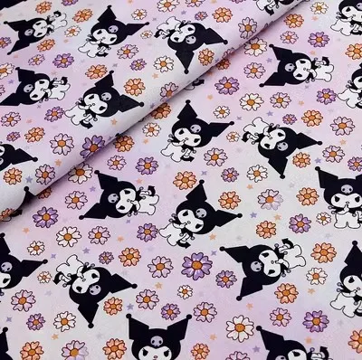 45x140cm My Melody Hello Kitty 100 Cotton Fabric Cloth Sewing Quilting Fabrics For Patchwork Needlework Diy Handmade Accessories