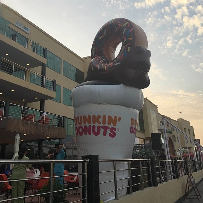 Donut Model  Inflatable Food Store with Inflatable Donut Candy Ice Cream Lifelike Advertising