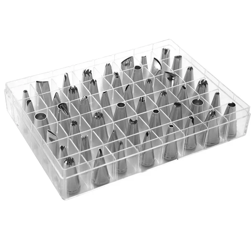 Piping nozzle full set boxed baking 304 stainless steel 48 heads