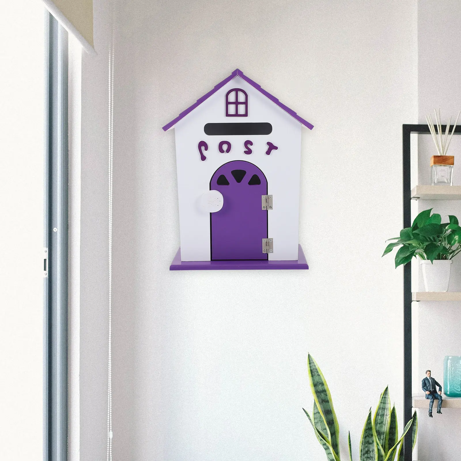 

1Pcs Creative Wall Mount Letter Box High-Density Board Construction Scratch-Free Surface Secure Envelope Newspaper Storage