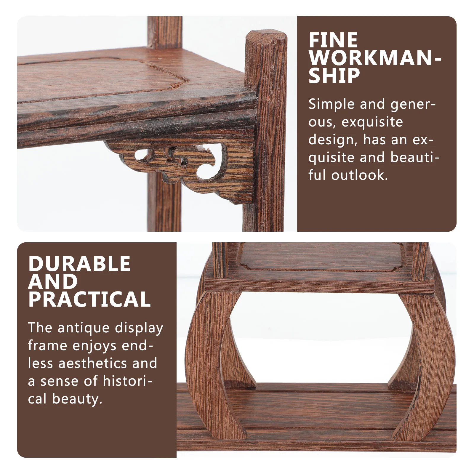 

Chicken Wing Wood Curio Display Stand Storage Rack For Set Home Decor Wooden Crafts Adornment Rack