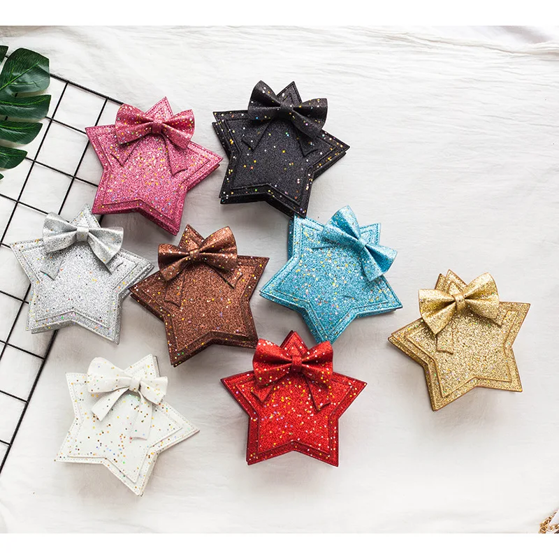 Children Small Chain Bag New Korean Fashion Five-pointed Star Sequin Shoulder Bag Cute Princess Girl Diago Span Bag KBG002