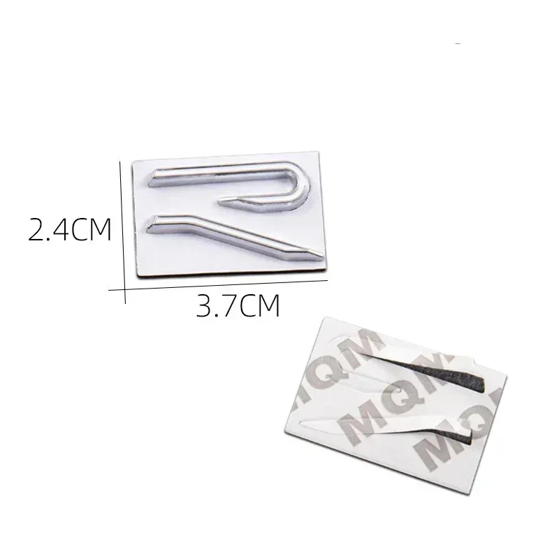 New R Emblem Car Metal Body Tail Trunk Sticker Accessories For Volkswagen VW GTI Rline Polo Golf MK8 Touareg Passat Magotan CC