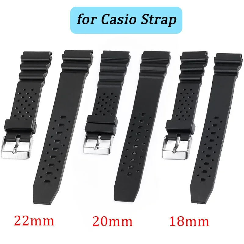【セール中】カシオ用防水シリコンストラップ,ユニバーサルウォッチバンド,18mm, 20mm, 22mm, F-91W, 105/108,a158w