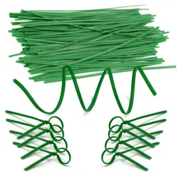 100pcs Green Gardening Vine Climbing Plants Cable Tie Lines for Flower Cucumber Grape Rattan Supports Plant Brackets Parts