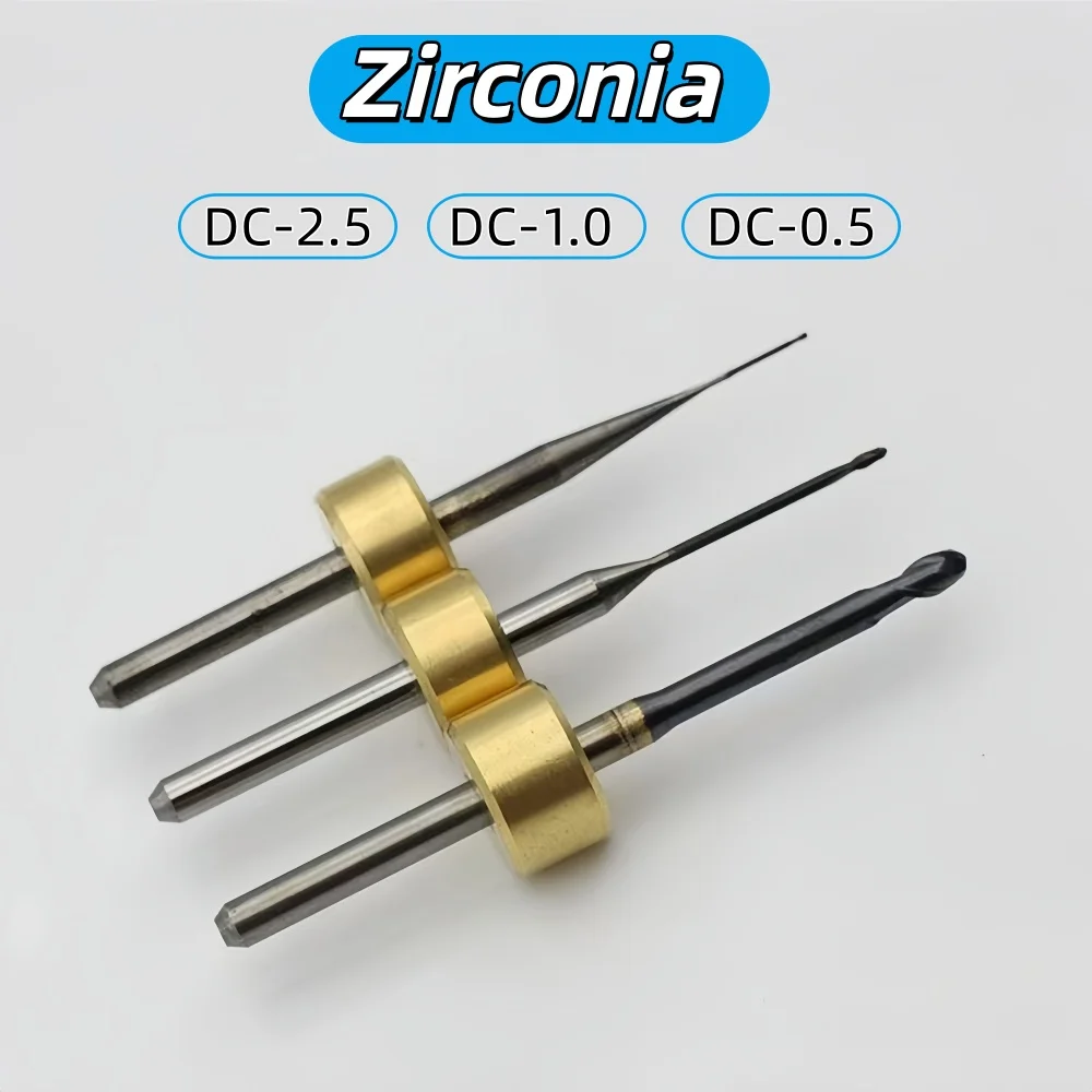 Ivoclar PM3/PM5 Dental Milling Burs Diamond Coated for Zirconia Lithium Disilicate/Emax Glass-ceramic PMMA DC D3 Grinding Drills