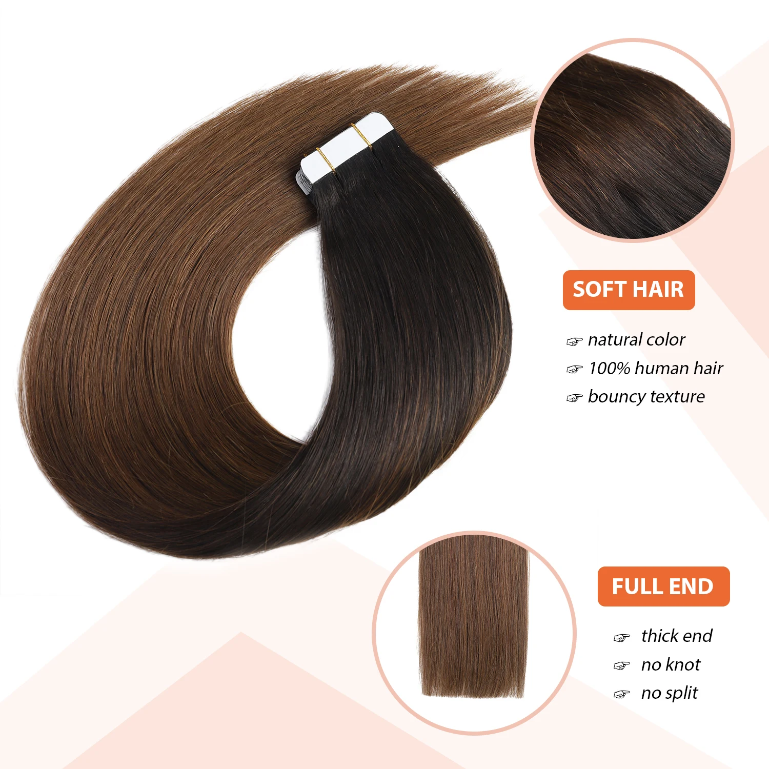 XDhair Tape In Hair Extensions Human Hair 14\