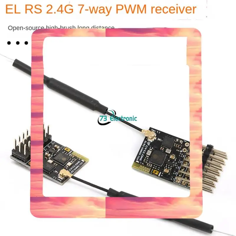 تسليم 24 ساعة ELRS 2.4G 7CH PWM استقبال Expresslrs RX 2400RX PWM/CRSF بروتوكول لطائرة RC FPV بدون طيار الثابتة الجناح كوادكوبتر