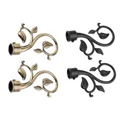 1 Pair Window Decorative Curtain Pole Finials Curtain Drapery Rod Drapery Rail Pole Heads for 22mm Curtain Poles