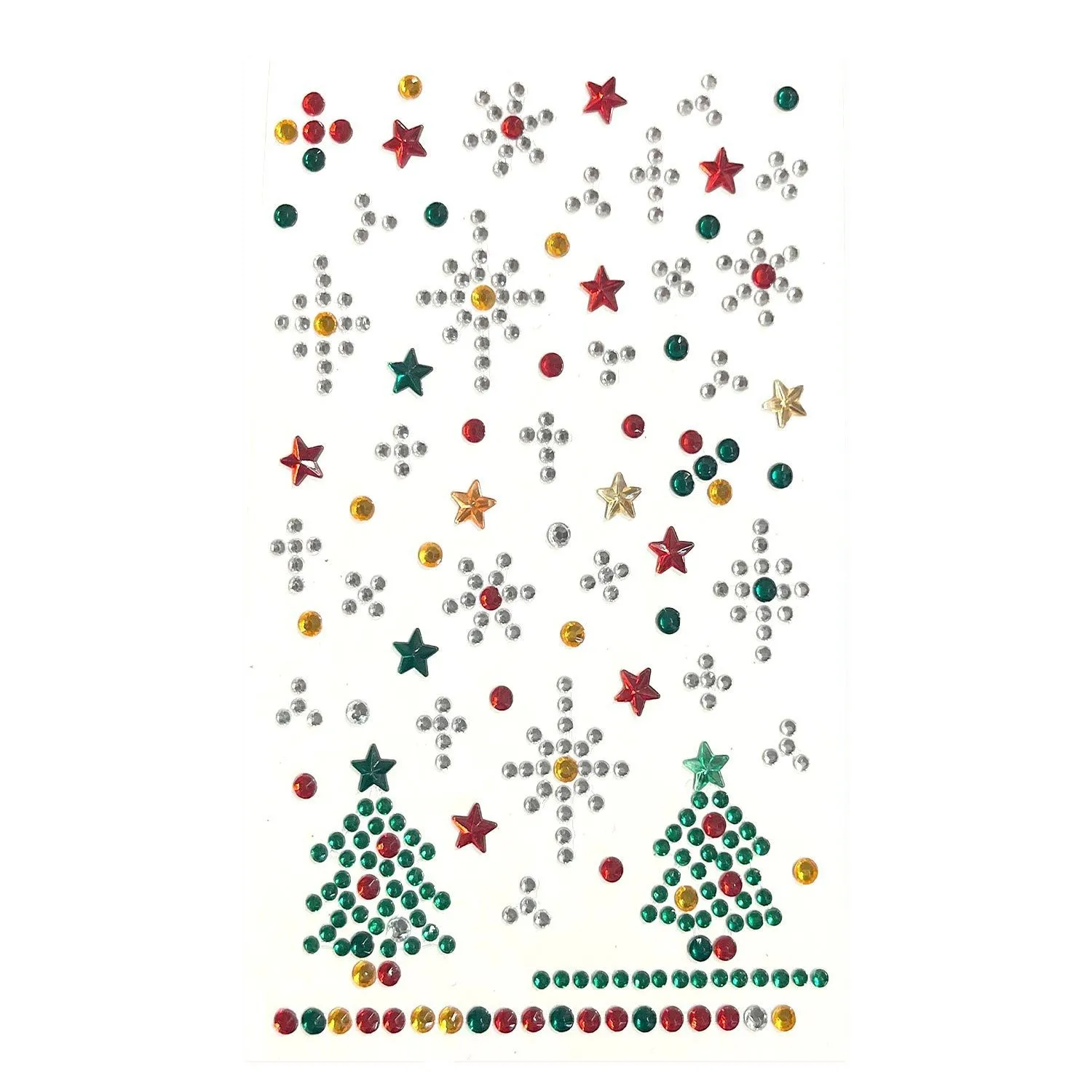 Self Adhesive Diamond Face Stickers Christmas Party Makeup Nail Art Rhinestones Shiny Multicolor Waterproof Premium view 5