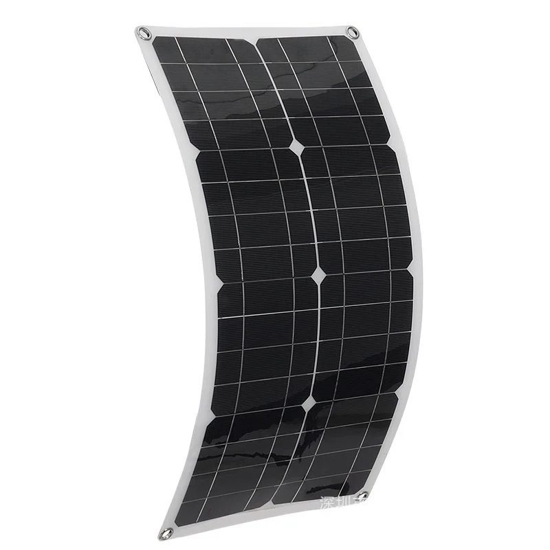 

30W monocrystalline flexible multi-purpose mobile phone charging solar panel portable vehicle and vessel emergency