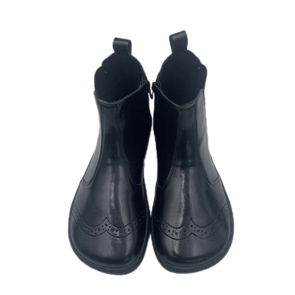 Tipsietoes Chelsea Barefoot Autumn Genuine Leather Boots With Leather Linning Inside Women Wider Toes Box Zero Soft Drop Sole