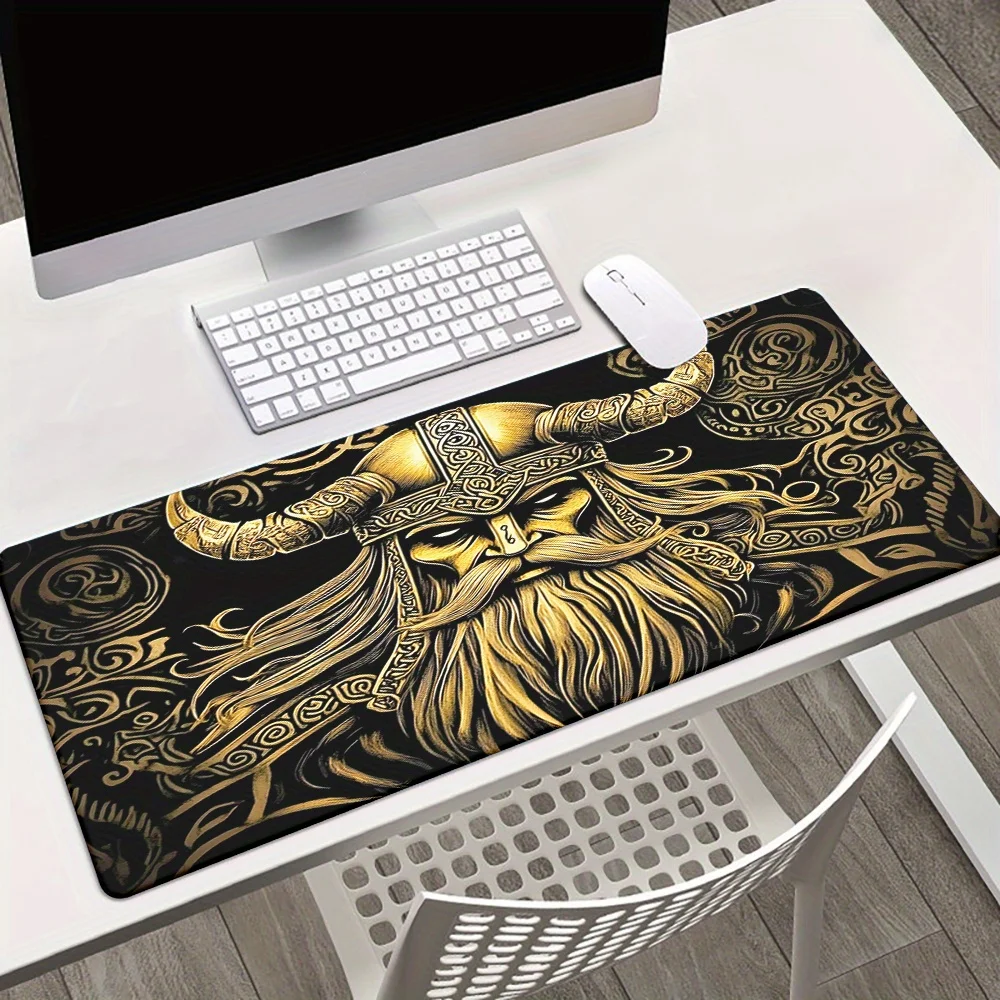 

Large Viking Theme Mouse Pad, Gaming Keyboard Accessories Mouse Pad, Suitable for Office Computers and PC Gamers