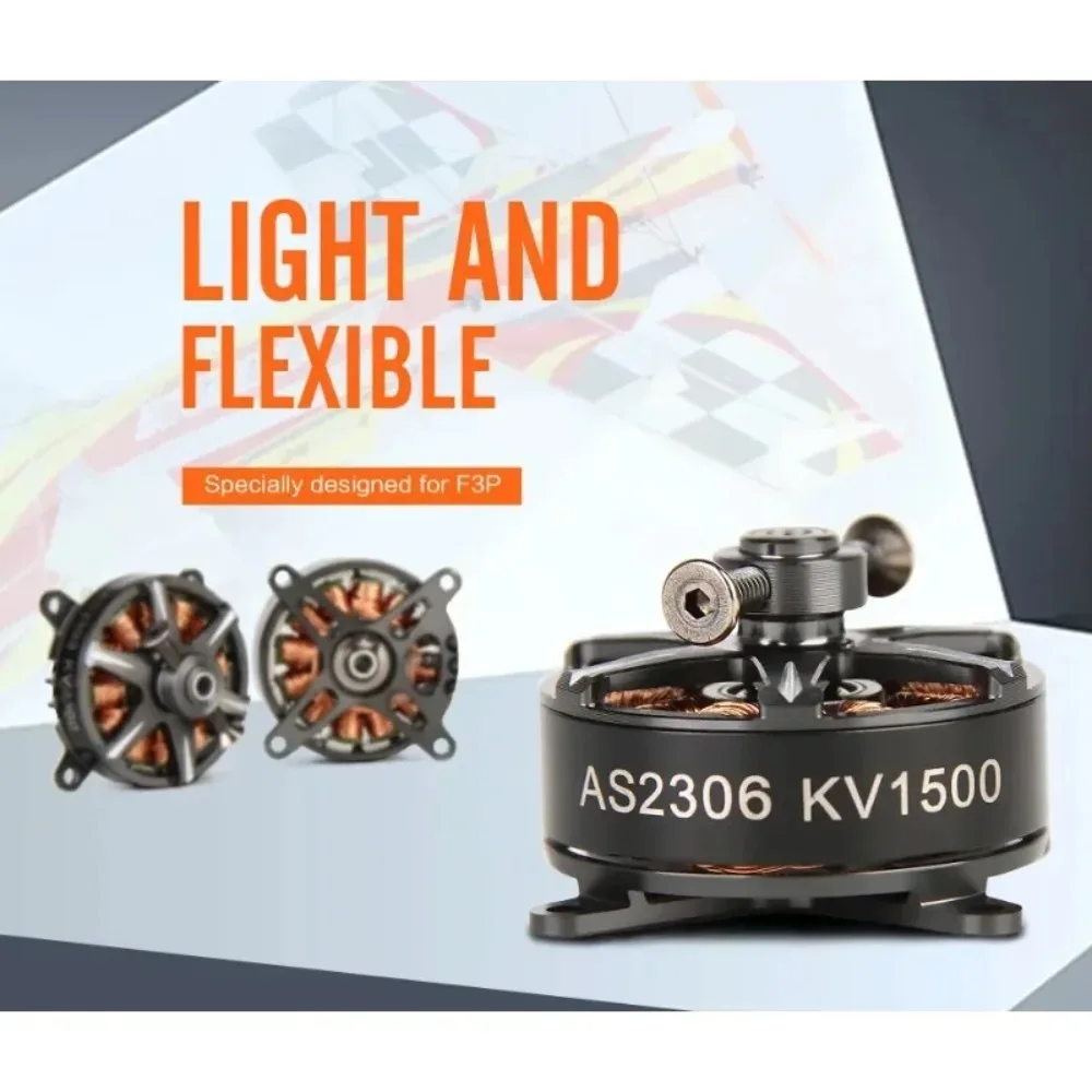 T-Motor AS2306 Short Shaft 1500/1900/2300KV Brushless Motor 2-3S Replacement Part for F3P 3D/4D Indoor RC Plane