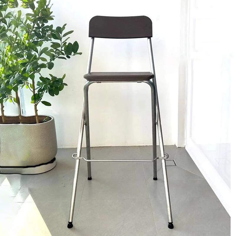 

Simple Bar Stools Minimalist Modern Folding Bar Chairs Nordic Antique Outdoor High Chair Interior Luxury Lightweight Chairs