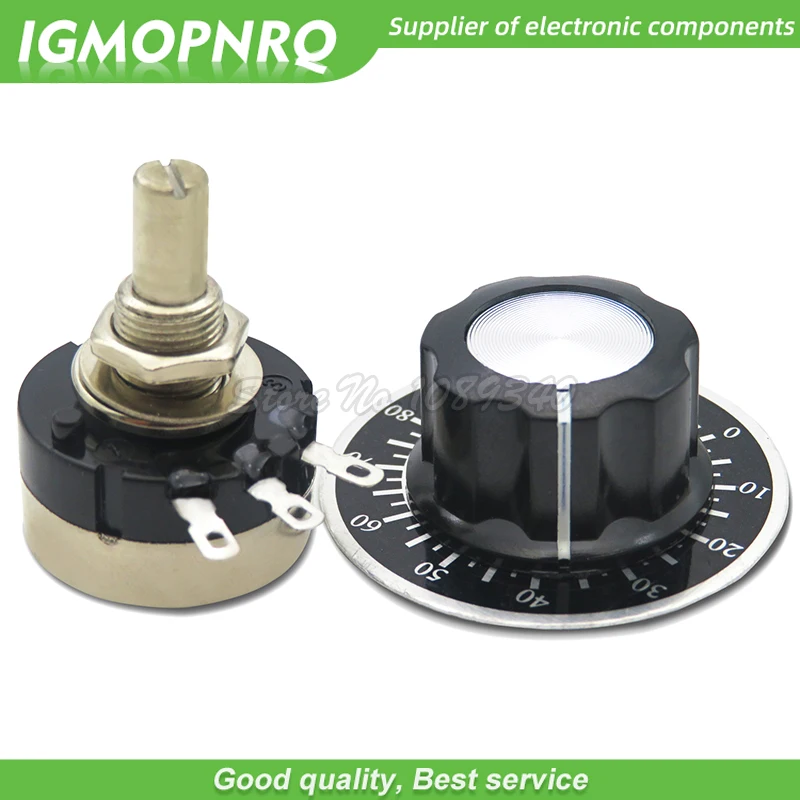 1pair = ( RV24YN20S /A03 knob /Dials each 1PCS ) 1K 2K 5K 10K 20K 50K 100K 200K 500K 1M ohm Turn Film Rotary Potentiometer