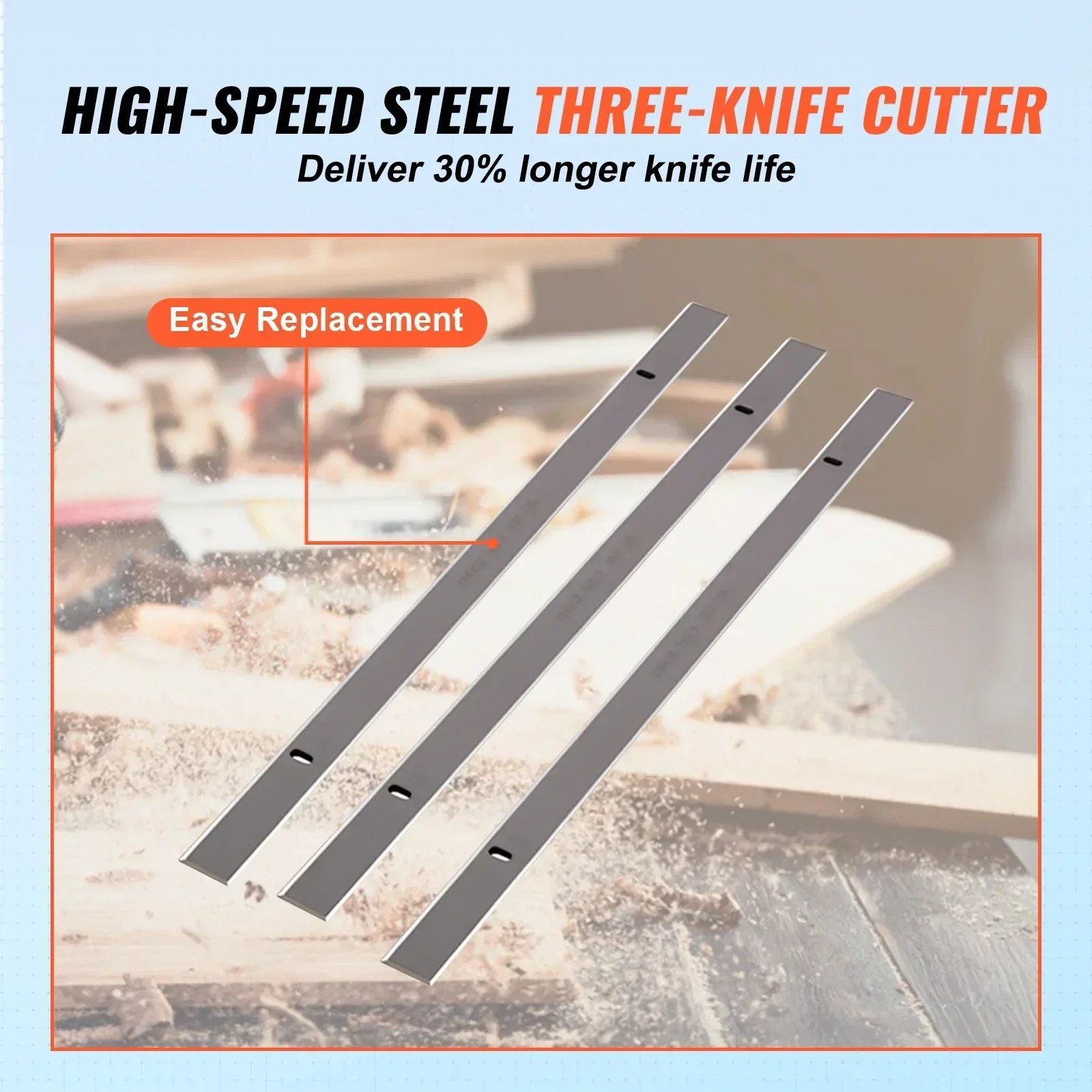 VEVOR Electric Thickness Planer Benchtop 13inch Wood Planer with Three Blades Two Speed 15-Amp 2000W for DIY Woodworking Planing