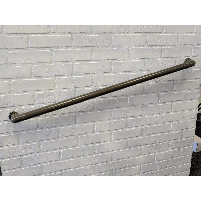 CHR 6' Handrail Section with Returns - Ninety Bronze - Easy to Install Stair Hand Rails - USA Made, ADA Compliant Porch Railing