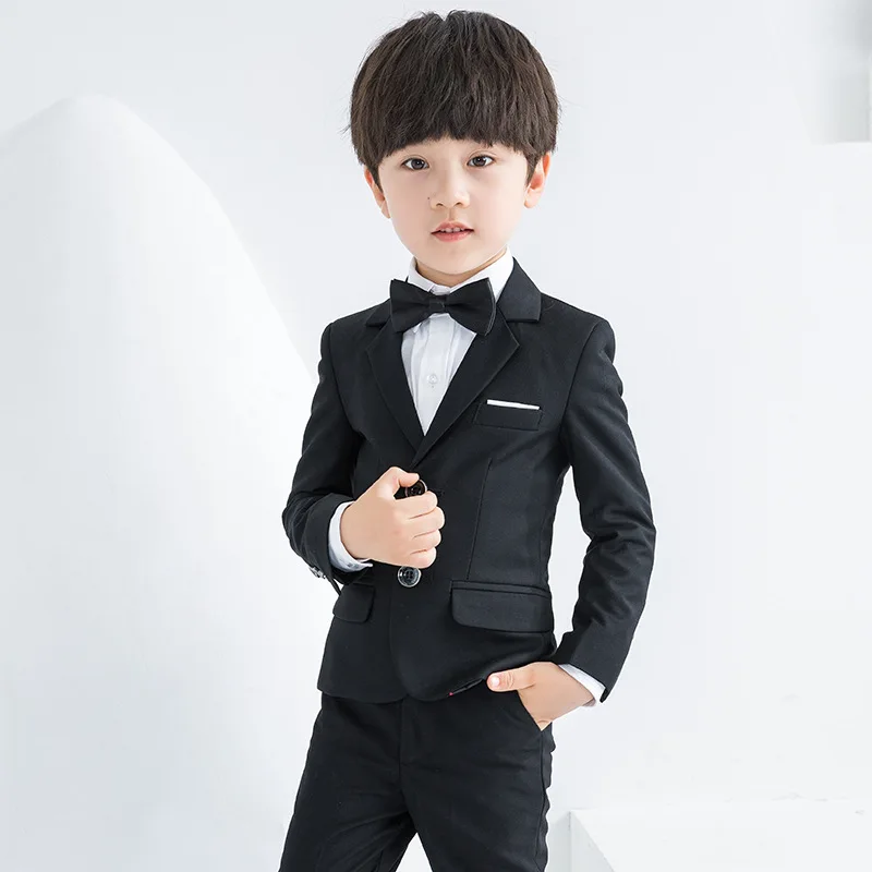 Ragazzi abito bianco per battesimo abito da cerimonia formale per bambini fiore ragazzi Blazer Pant 2 pezzi abito da smoking Costume abito da