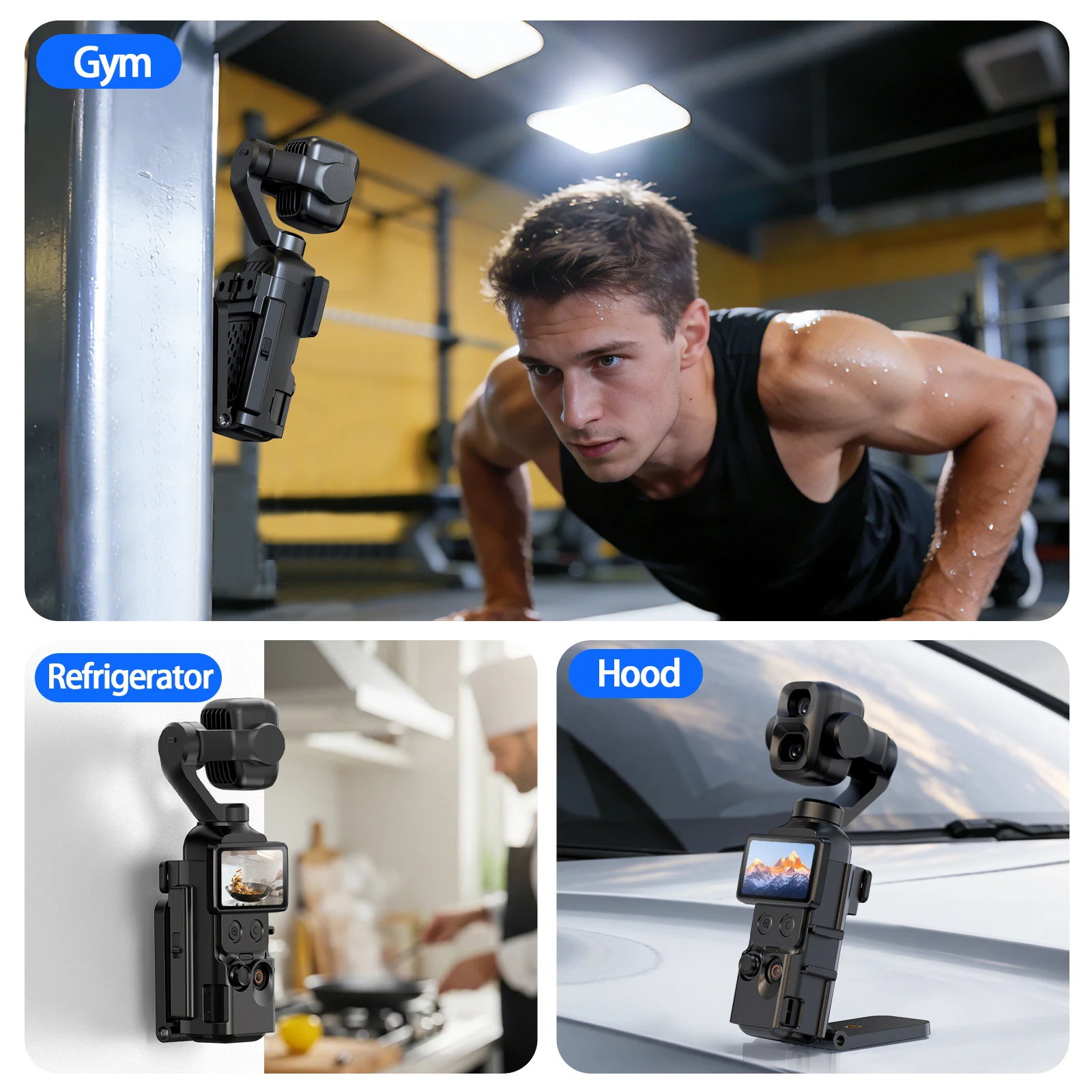Magnetische Silikon-Schutzhülle für DJI Osmo Pocket 4/4P Rutschfest Sturzsicher Stoßfeste Kameraabdeckung mit Starker Absorption – Detail 13
