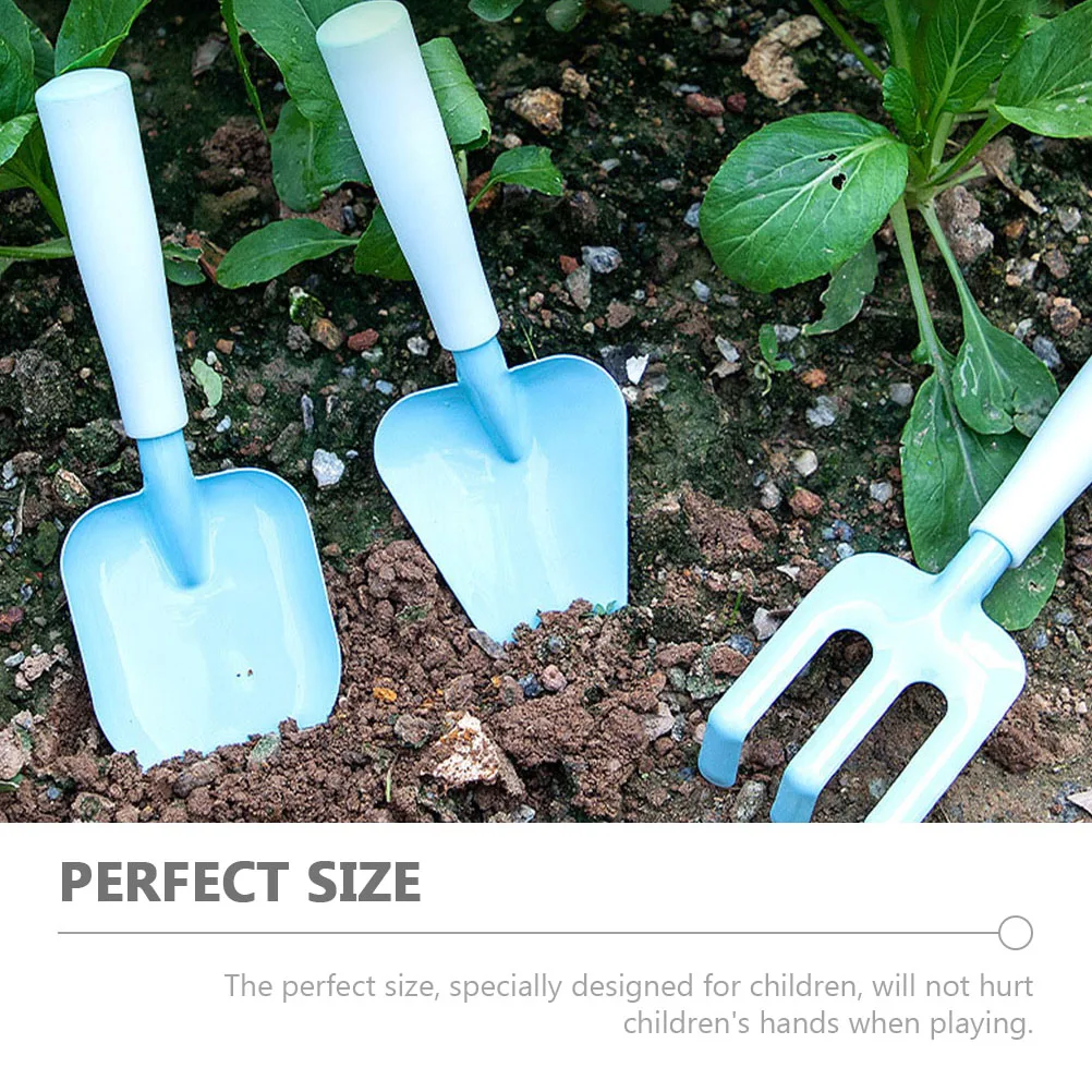

1 Set Trowel Kids Rake Children Gardening Tools Durable Outdoor Planting Fun Learning For Toddler Beach Sandbox Game Yard Garden