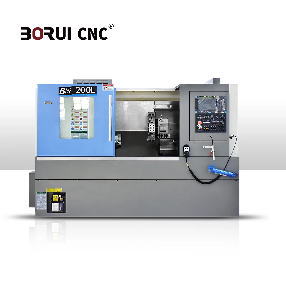 BR200L High Precision Slant Bed 5 Aixs CNC Lathe with Taiwanese Spindle for Aerospace Parts Manufacturing