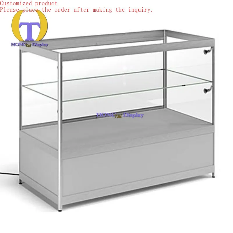 

Custom.Convenience Store Display Cabinet LED Lighting Strong Aluminum Frame Retail Shop Showcase Cases Showroom Usage