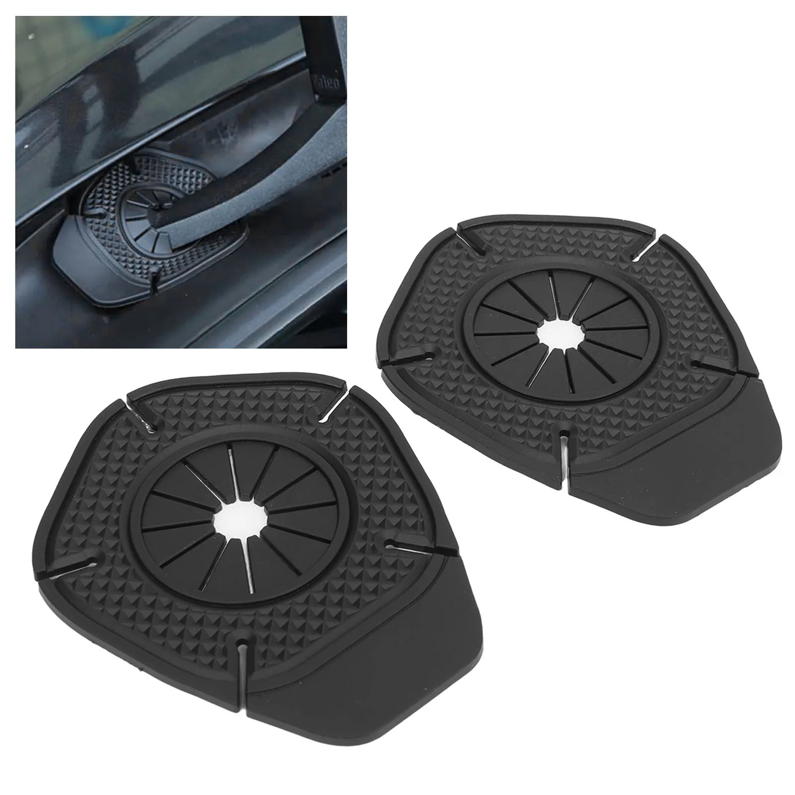 

2 шт., защитный чехол с отверстиями для автомобильного стеклоочистителя, силиконовый защитный чехол для рычага стеклоочистителя, универсальный, подходит для автомобильной накладки на отверстие для стеклоочистителя