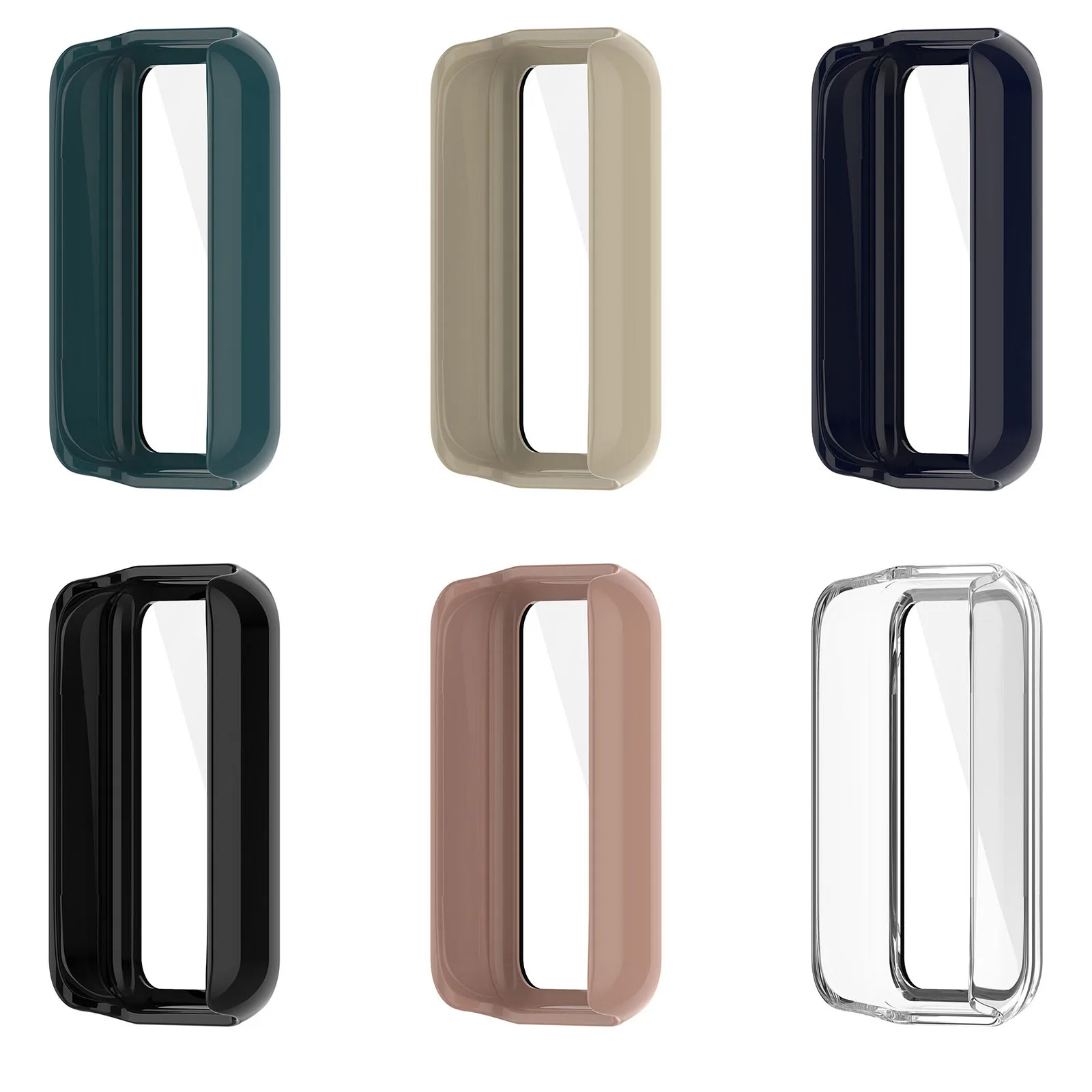 غلاف حماية لساعة Huami Amazfit Band 7 إطار من الصلب PC + تشديد الزجاج التغطية الكاملة الحالات قذيفة ل Amazfit Band7