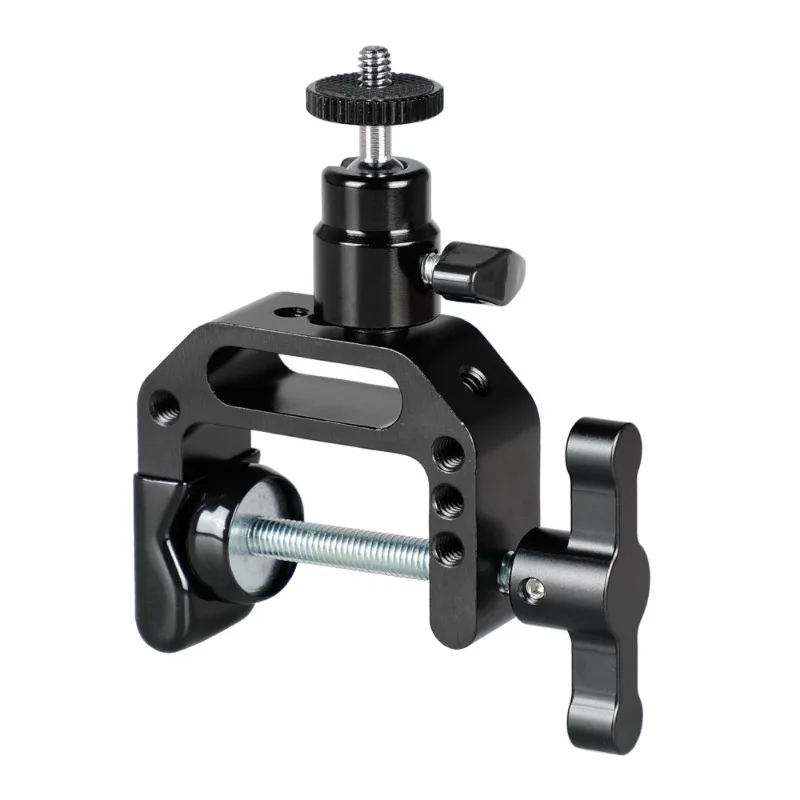 

C type entrained 1/4-20 ball head support frame (black locking knob) photography matching