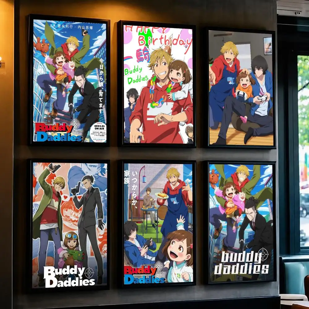 anime B-Buddy Daddies-S Poster Removable Wall Sticker for Home Cafe Bar Office Interior Decor