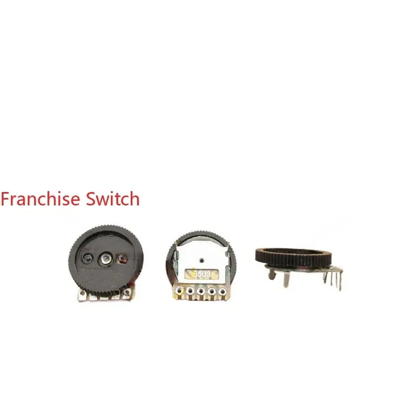 

100PCS Pull Plate Gear Potentiometer, Adjust 14*2 B50K Volume Potentiometer B503 Dual In-line 5Pins