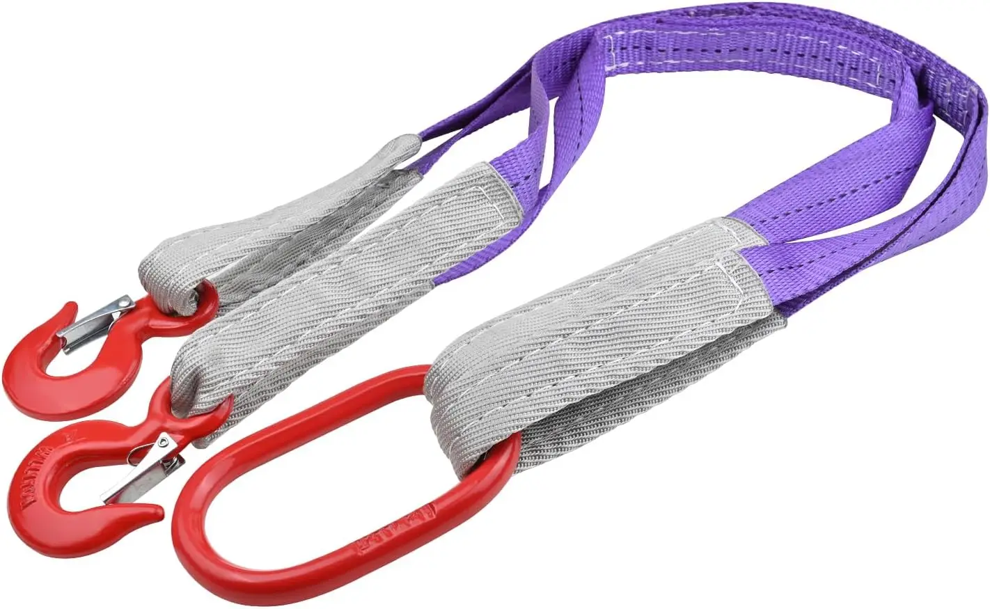 

Сверхпрочные фиолетовые стропы для подъема с крюками, длина 3,3 фута, грузоподъемность 4409 фунтов, для двигателей и кранов