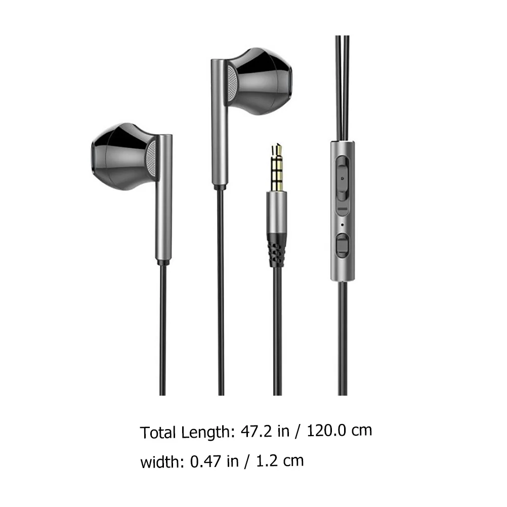 

1Pcs Heavy Bass Gaming Earphone Durable in-Ear Earbud with Microphone for Music Videos Games Multifunctional Buttons Compatible