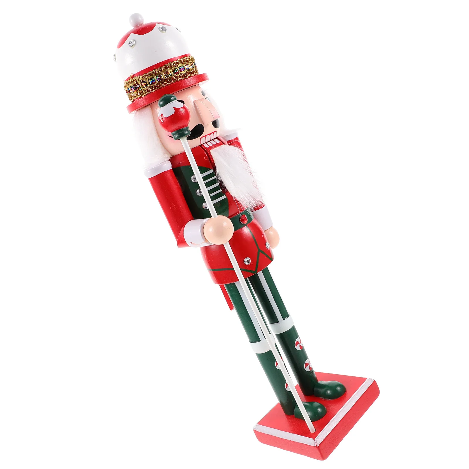 

Xmas Nutcrackers Wooden Statue Christmas Desktop Decoration Charming Design Fine Craftsmanship Versatile Festival Gift