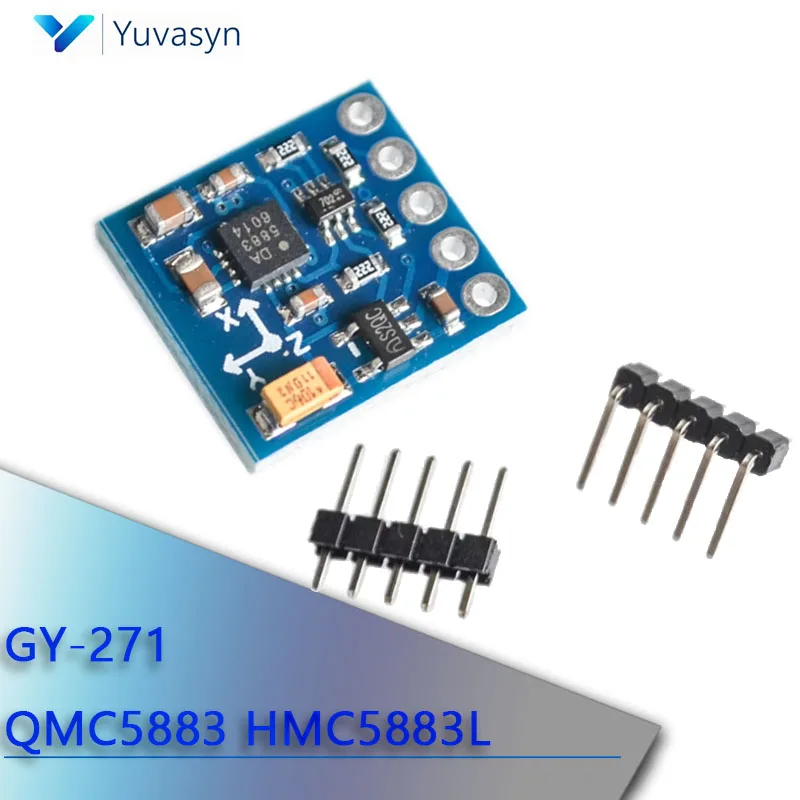 1-5PCS GY-271 QMC5883L Elektronischer Kompass Kompassmodul dreiachsiger Magnetfeldsensor