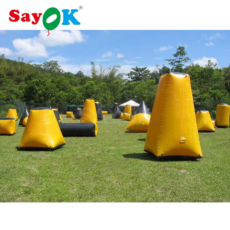 Inflatable Air Bunker Pvc Inflatable Cylinder Bunkers Paintball Archery Water Gun Temple Air Bunker For Sport Game Outdoor