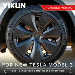 4PCS Hub Cap Performance Replacement Wheel Cap Automobile Full Rim Cover 18 Inch Accessories for New Tesla Model 3 Highland 2024