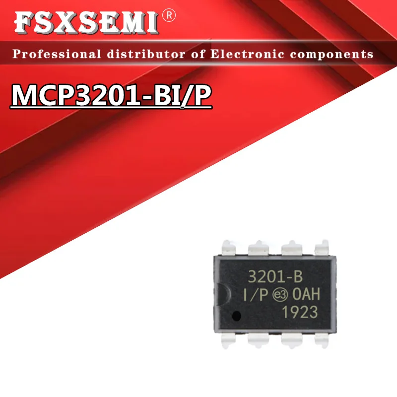 

1pcs MCP3201-BI/P MCP3201 3201-B DIP-8 Chips