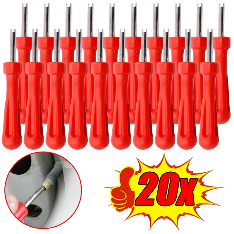 Universal Tyre Valve Core Remover Tools 1/20PCS for Car Bike Motorbike Truck Tire Valve Stem Repair Screwdriver Auto Accessories