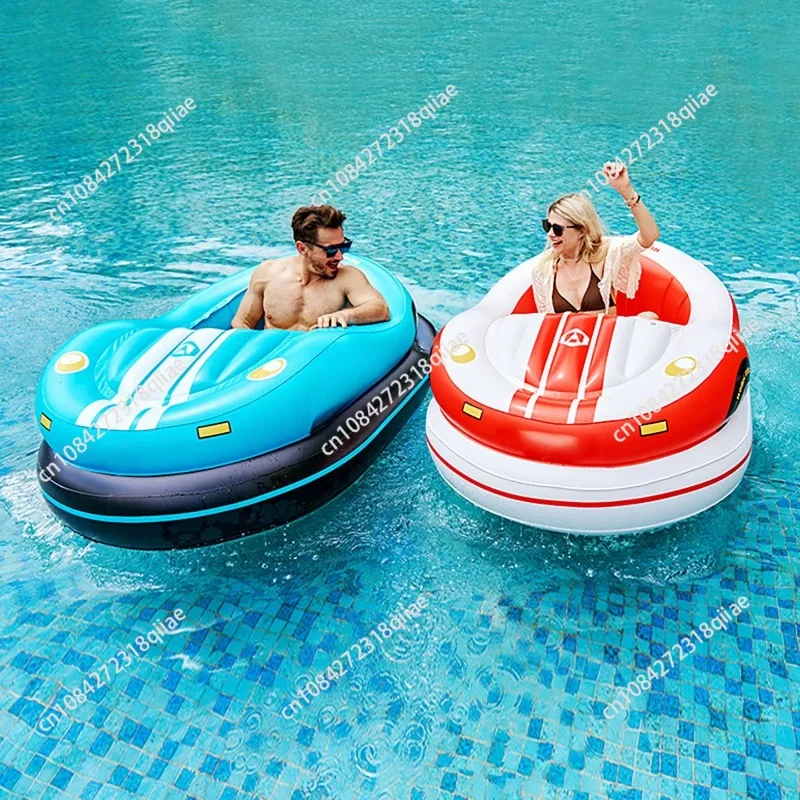 Elektrisches aufblasbares Bumper-Car-Schwimmschiff für Erwachsene und Kinder, Wasserspielzeug, PVC-Cartoon-Sitz, Schwimmbad-Schwimmliege